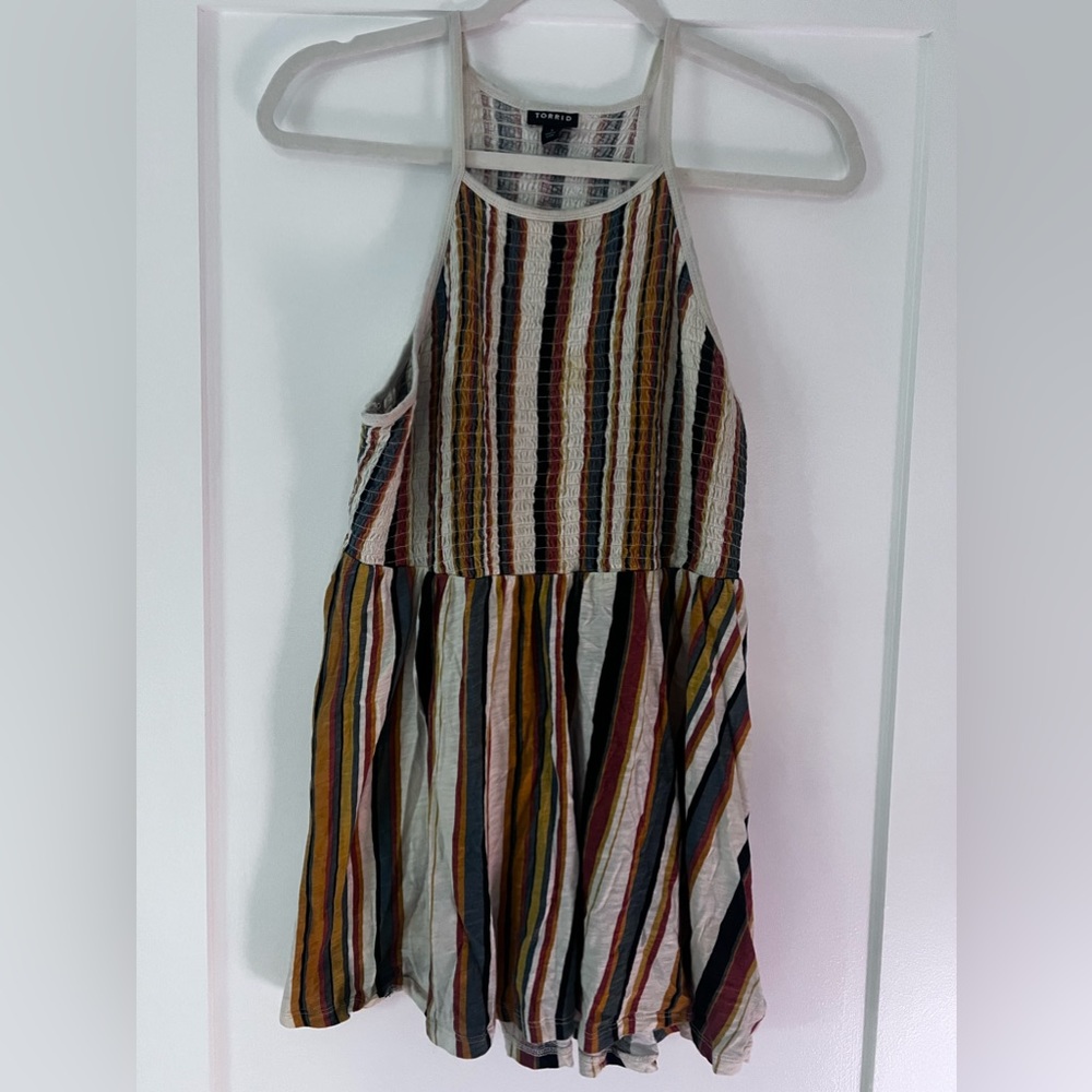 Torrid Halter Striped Tank Summer Top size 0